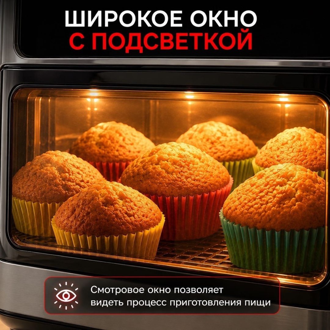 Аэрогриль BATR Double Heat Pro X 8.5 л черный — фото 13