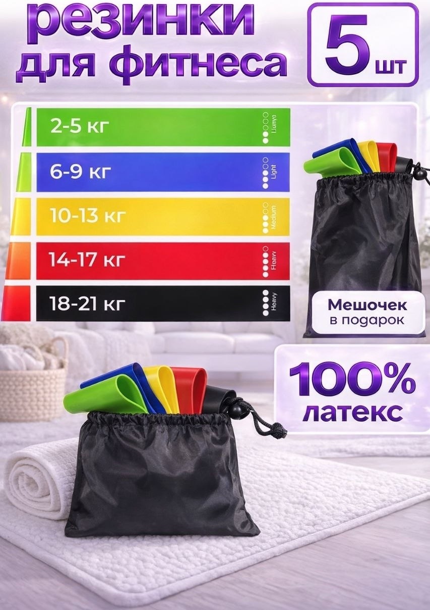 Фитнес-резинка BATR Фитнес-резинки 5 шт 21 кг