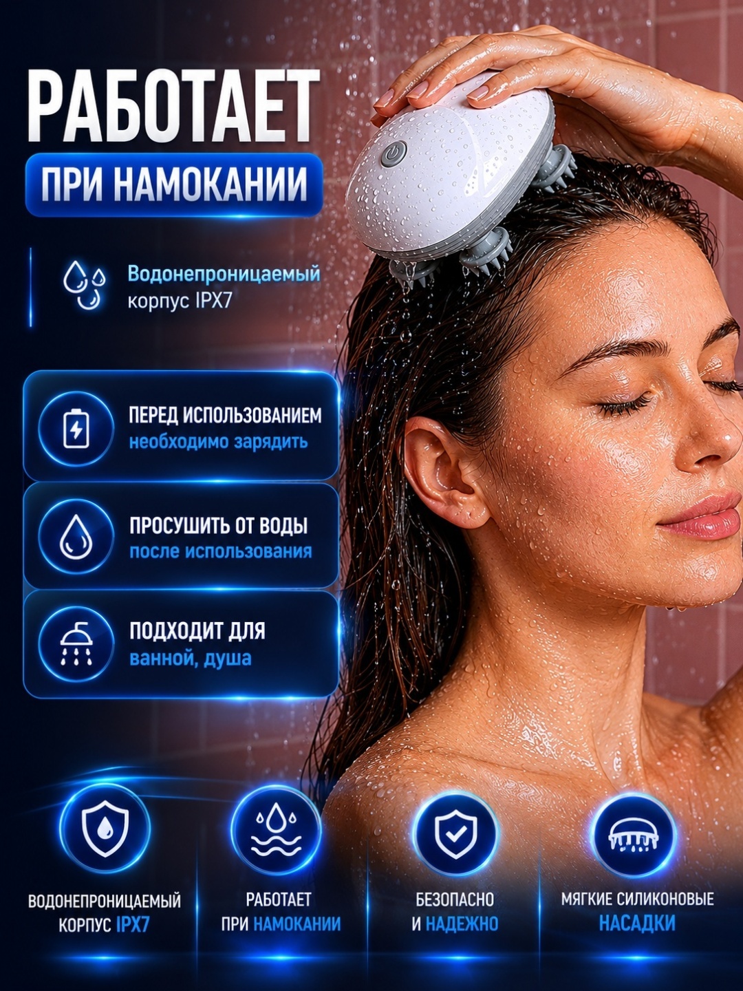 Массажер BATR HeadSpa ручной разминающий — фото 5