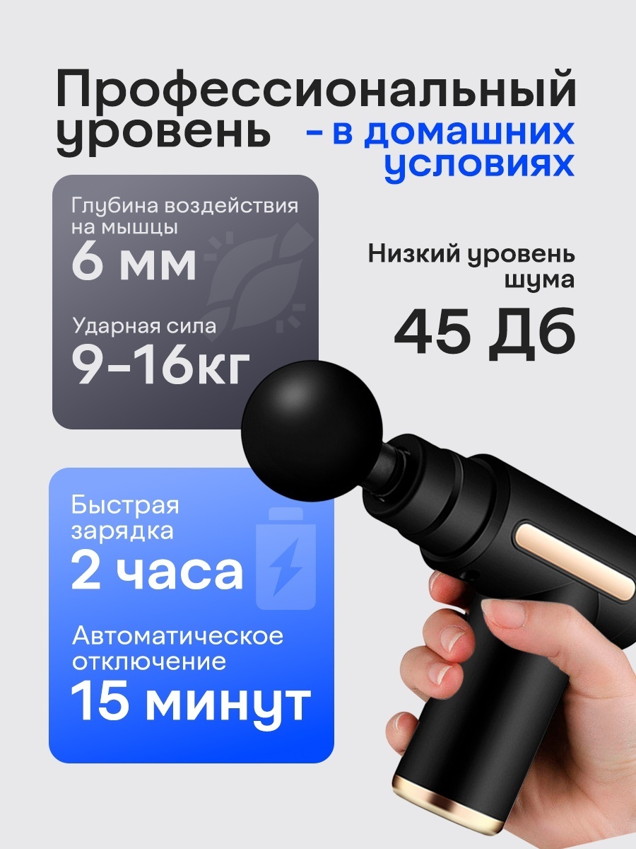Массажер BATR Prime массажный пистолет вибрационный — фото 11