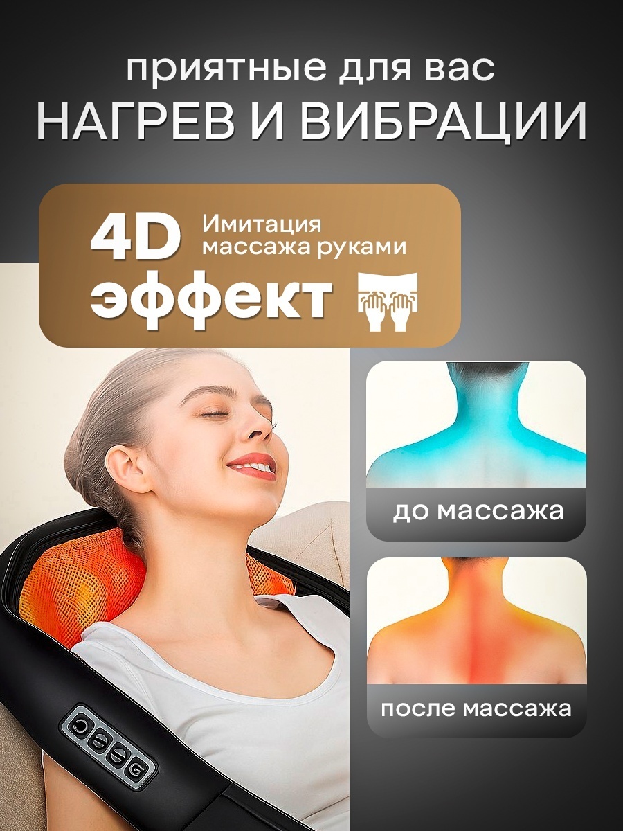 Массажер BATR UltraLUX массажер для шеи и плеч воротник… — фото 6