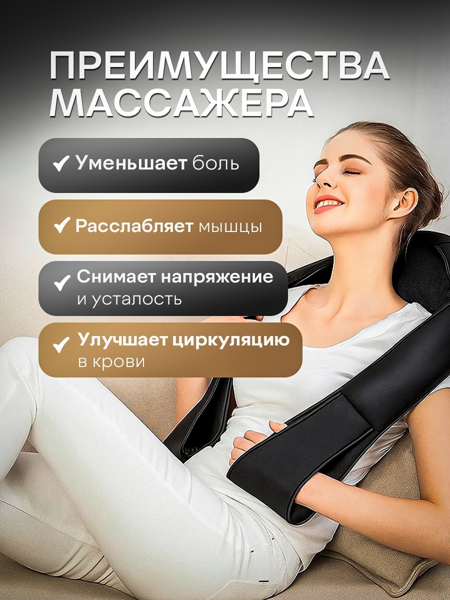 Массажер BATR UltraLUX массажер для шеи и плеч воротник… — фото 7