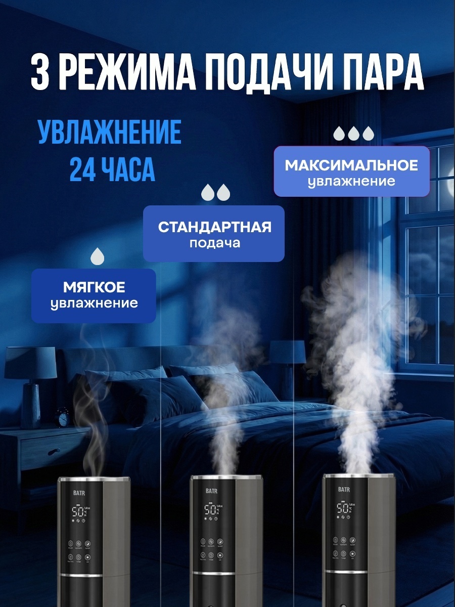 Увлажнитель воздуха BATR ECO AIR черный — фото 6